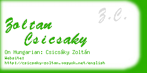 zoltan csicsaky business card