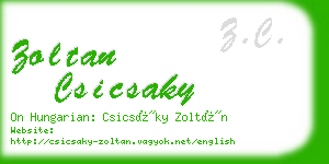 zoltan csicsaky business card